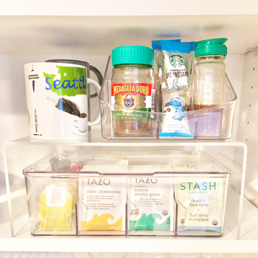 Organized tea and coffee