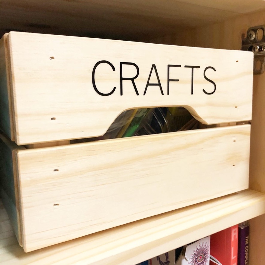 Organized kids craft supplies