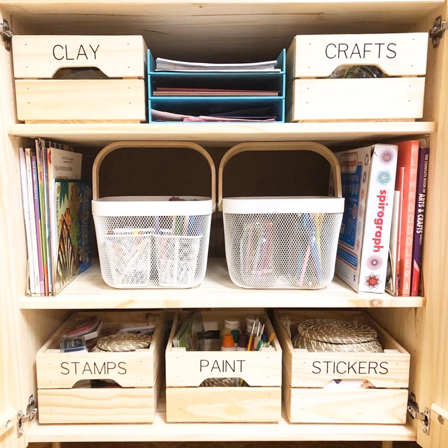 Organized IKEA playroom