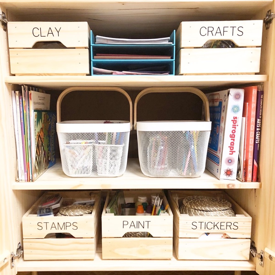 Organized IKEA playroom