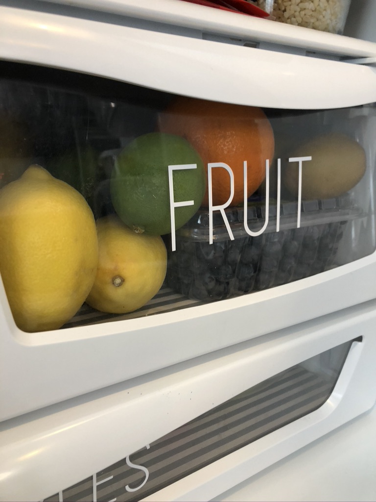 Organized fridge with Fridge Coasters