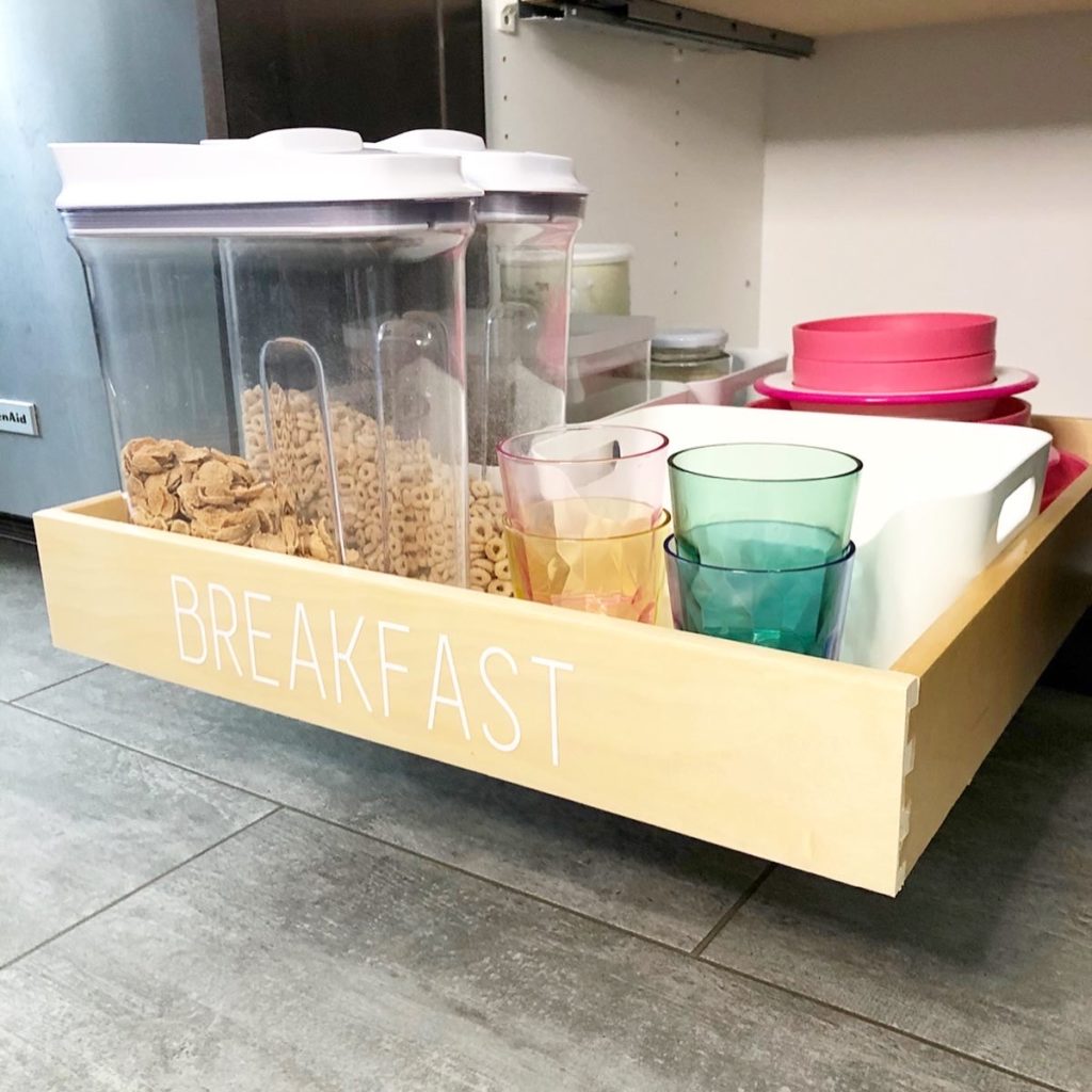 Organized kids pantry