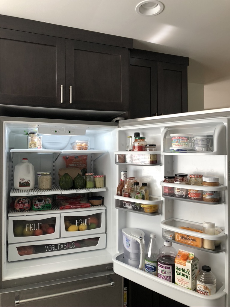 Organized fridge with Fridge Coasters