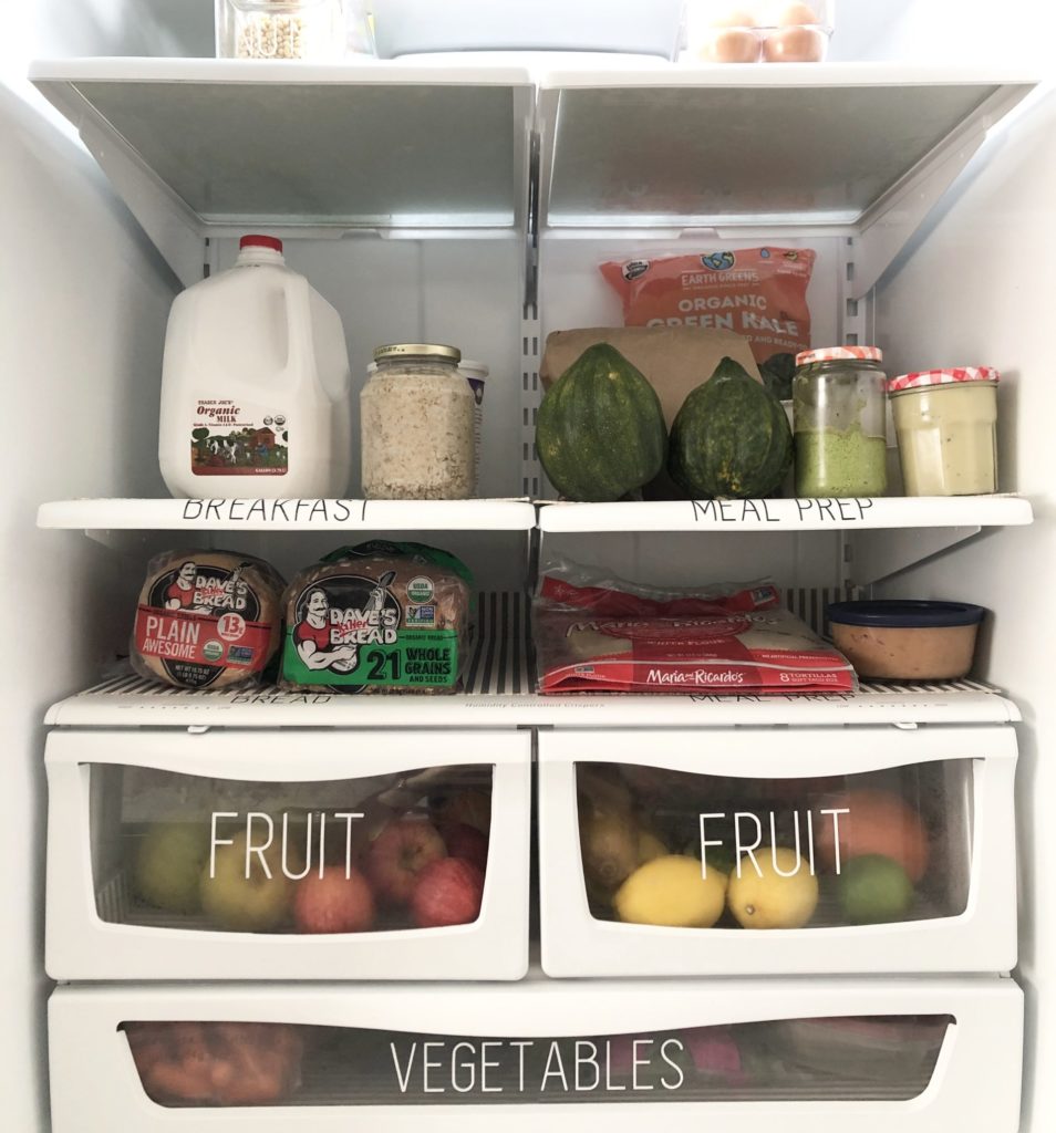 Organized fridge with Fridge Coasters