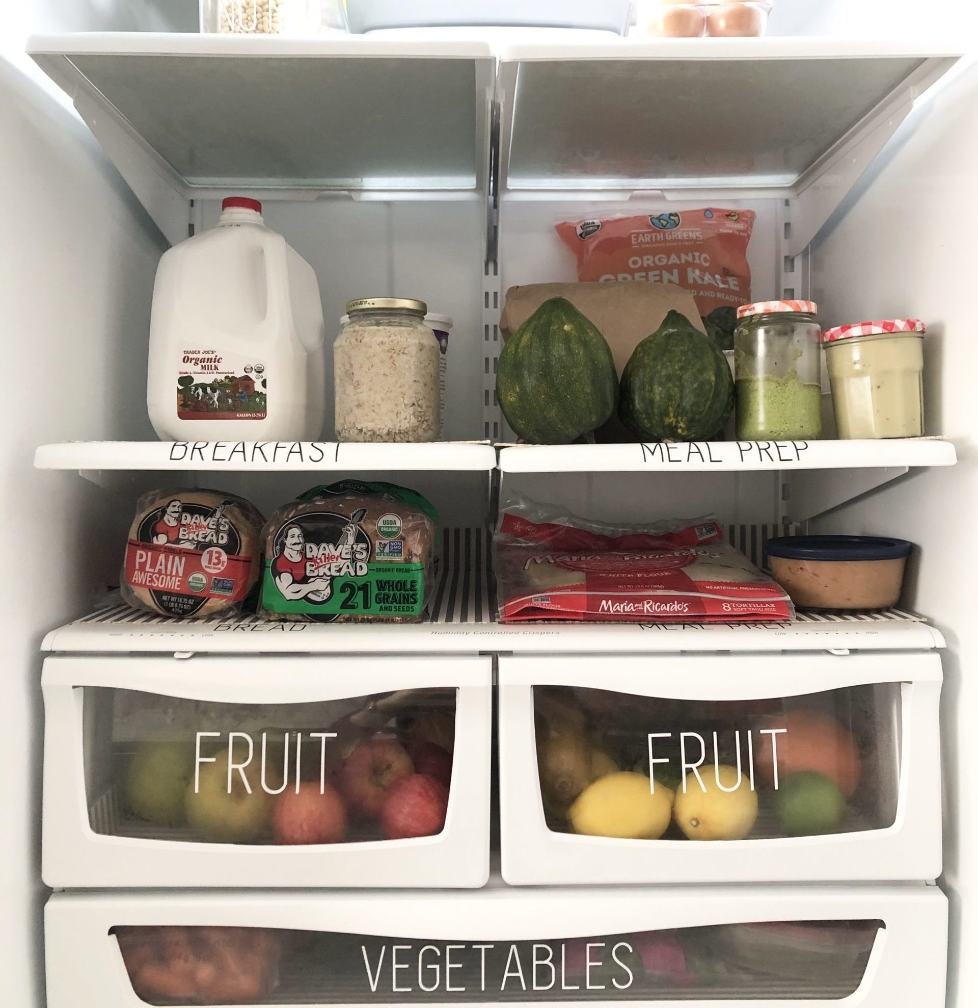Organized fridge with Fridge Coasters