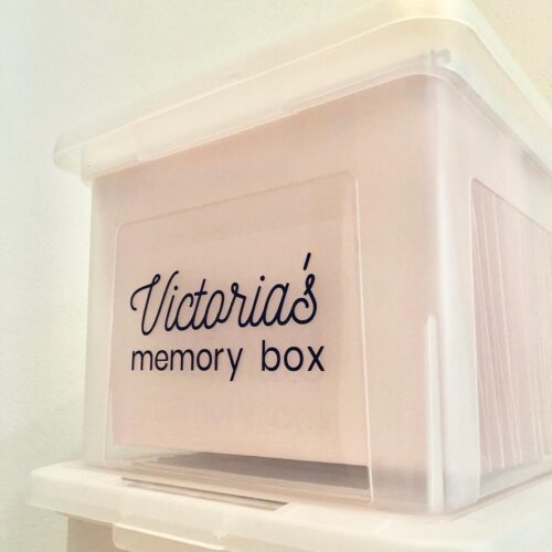 Custom memory box - pink