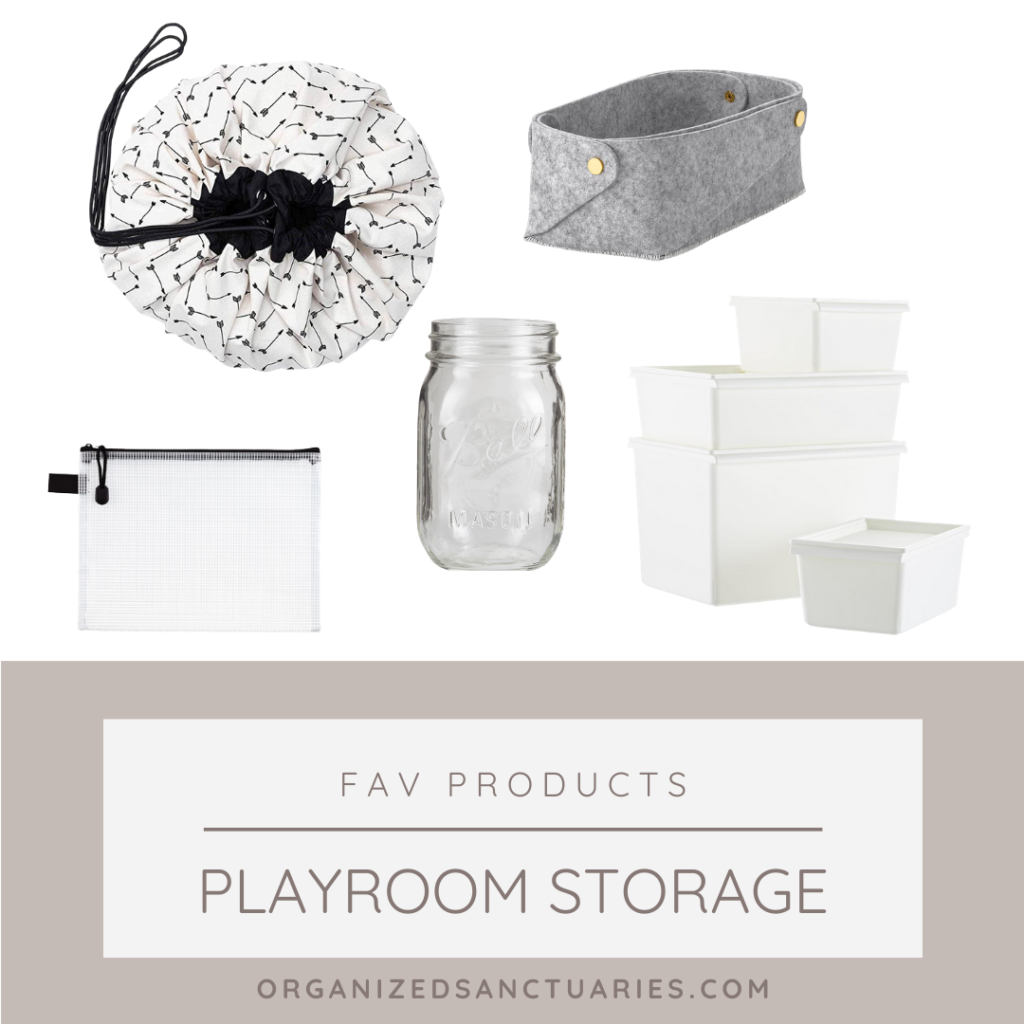 Playroom organizing products